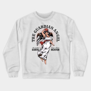 Vintage Guardian Angel Earth and Heaven Crewneck Sweatshirt